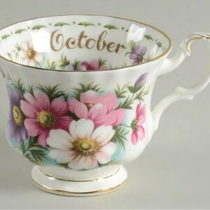 Flower of the Month Royal Albert October Footed Teacup